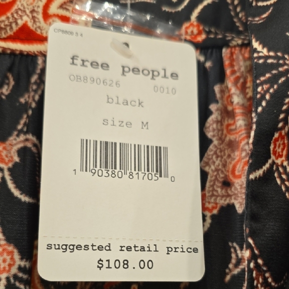 Free People Asymmetrical Dress in Red and Black - Picture 3 of 16